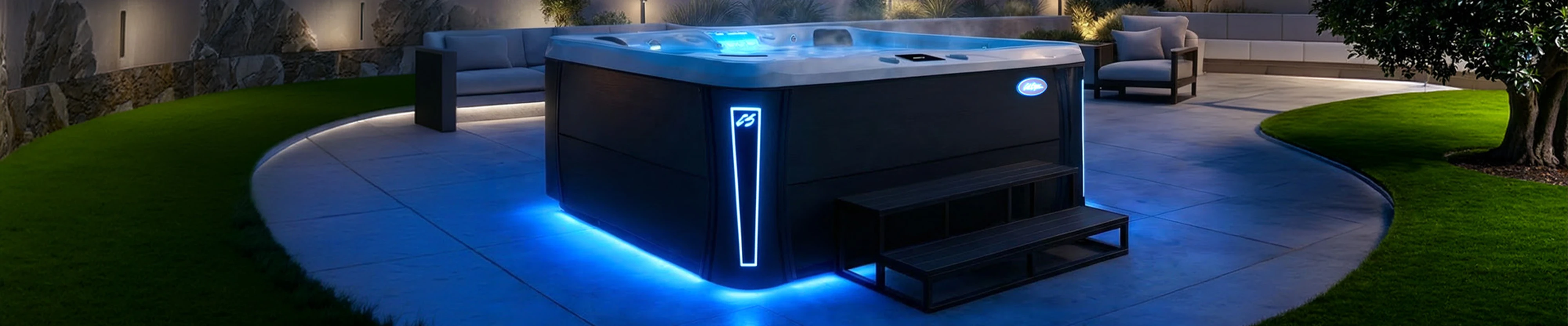 Calspas hot tub being used in a family setting - Corona