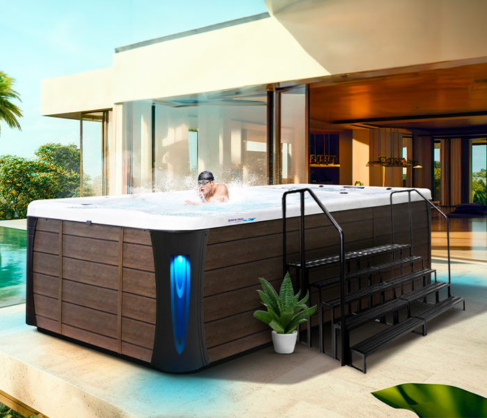 Calspas hot tub being used in a family setting - Corona